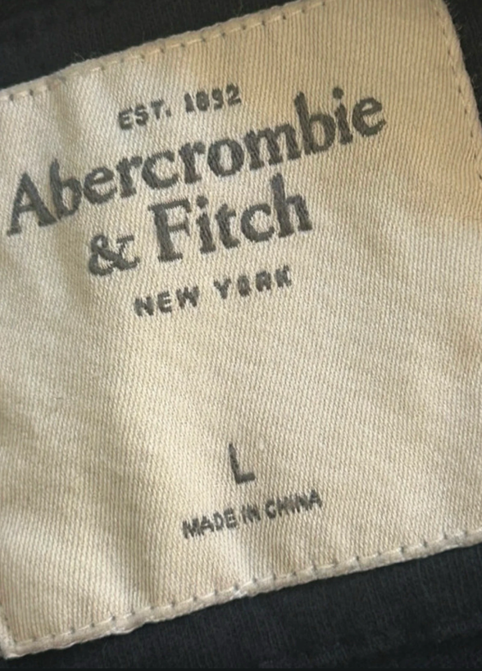 Navy blue vintage Abercrombie & Fitch T-shirt – Embroidered logo – photo 8